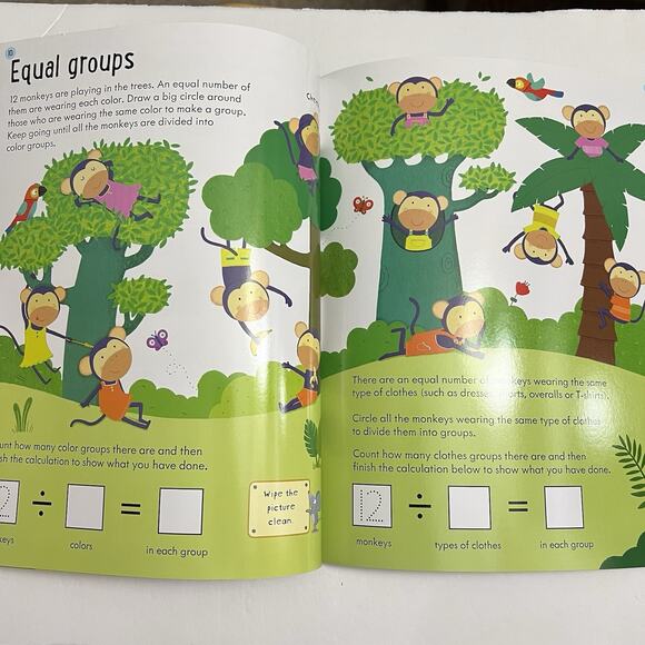 Usborne Multiplying Dividing Wipe Clean Erasable Activity Books Set Of 2 Math - Picture 10 of 15